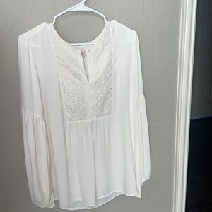 LOFT ivory blouse